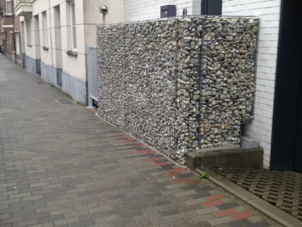Mur en gabions et étanchéité d’un mur enterré à Uccle